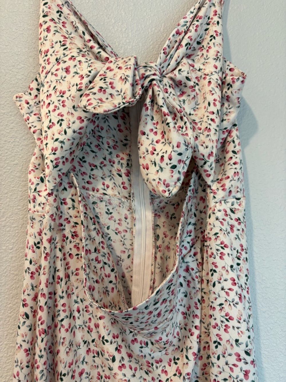 Petal & Pup Pink Floral Maxi Dress with Cutout Tie Front - Picture 4 of 8